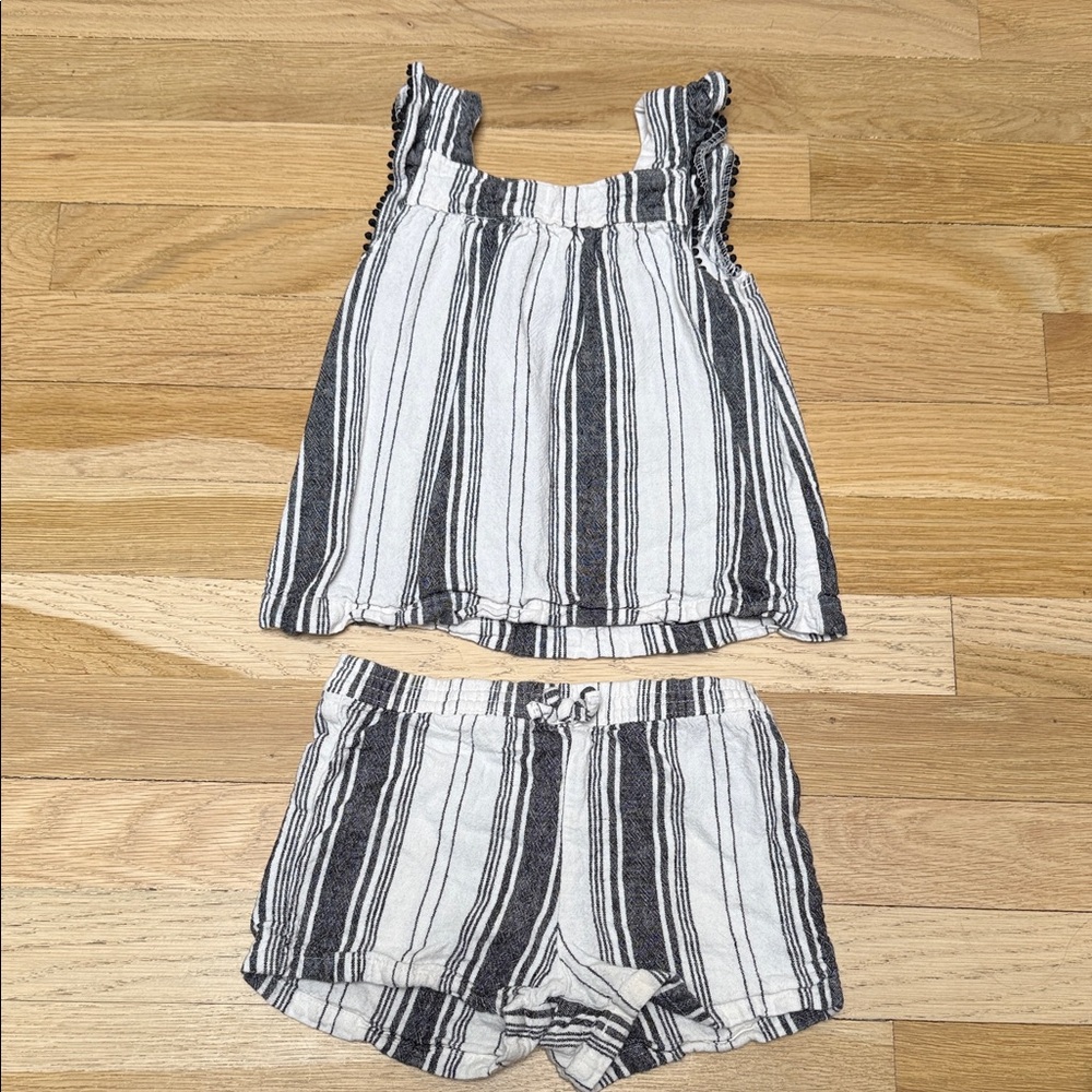 Carter's Black and White Striped Kids Matching Set
